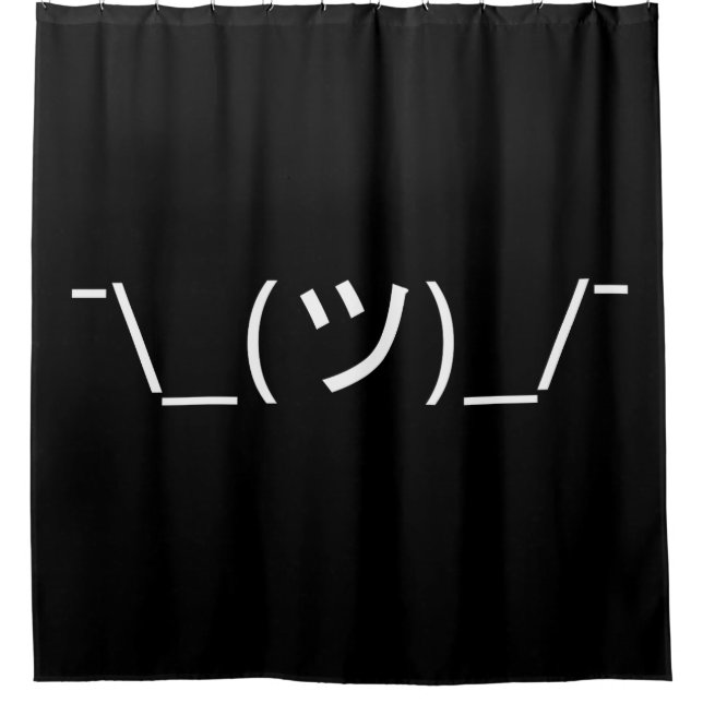 Rideaux De Douche Shrug Emoticon —\_(ツ)_/ Afficher le Kaomoji japona (Devant)