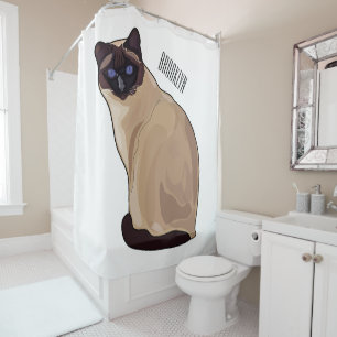 Rideaux De Douche Siamese cat cartoon