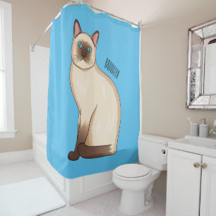 Rideaux De Douche Siamese cat cartoon