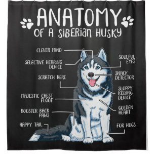 Rideaux De Douche Sibérie Husky  Dons amusants Propriétaire de Hus