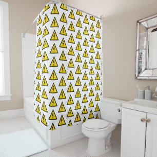 Rideaux De Douche signal haute tension symbole électrique danger p