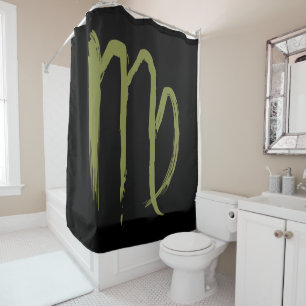 Rideaux De Douche Signe du zodiaque Vierge Juillet Août Vert Astrolo