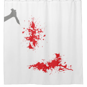 Rideaux De Douche Silhouette d'amusement d'un tueur psychopathe…