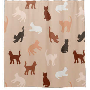 Rideaux De Douche Silhouette de chat