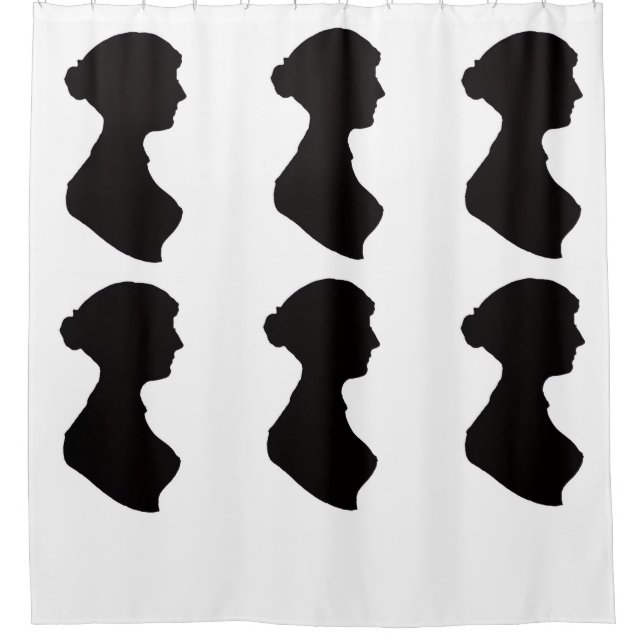 Rideaux De Douche Silhouette de Jane Austen (Devant)