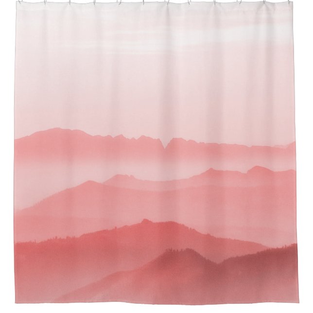 RIDEAUX DE DOUCHE SILHOUETTE DE MONTAGNE (Devant)
