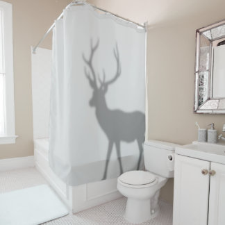 Rideaux De Douche Silhouette des cerfs sauvages