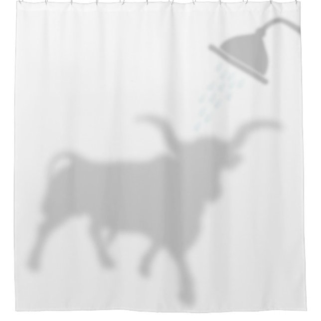 Rideaux De Douche Silhouette d'ombre de Texas Longhorn Shadow Buddie (Devant)