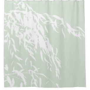 Rideaux De Douche Silhouette Willow personnalisable Bain Vert Mer