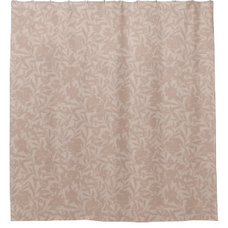 Rideaux De Douche Silhouettes florales mousse mocha tan chaud