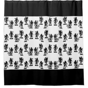 Rideaux De Douche silhouettes grecques antiques des Muses