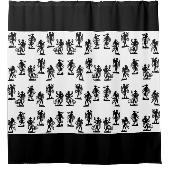 Rideaux De Douche silhouettes grecques antiques des Muses (Devant)