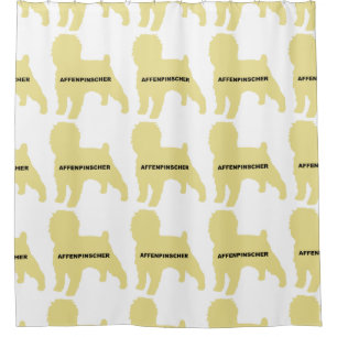 Rideaux De Douche silo beige nom Affenpinscher