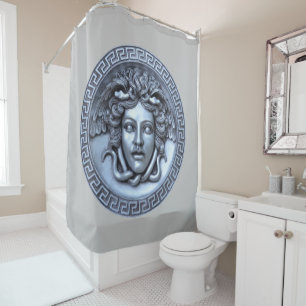 Rideaux De Douche Silver Medusa Grey