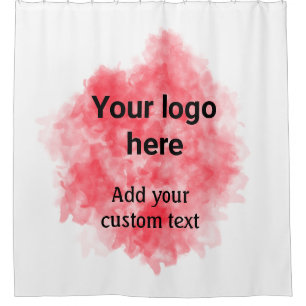 Rideaux De Douche Simple aquarelle rouge ajoutez votre logo texte pe