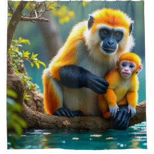 Rideaux De Douche Singe Jaunes