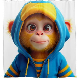 Rideaux De Douche Singe mignon