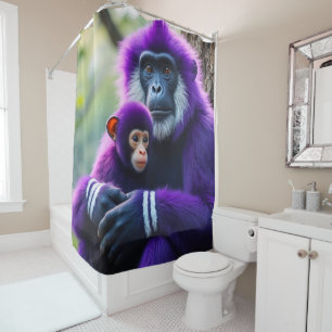 Rideaux De Douche Singe violet