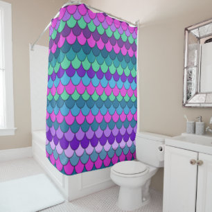Rideaux De Douche Sirène multicolore colorée