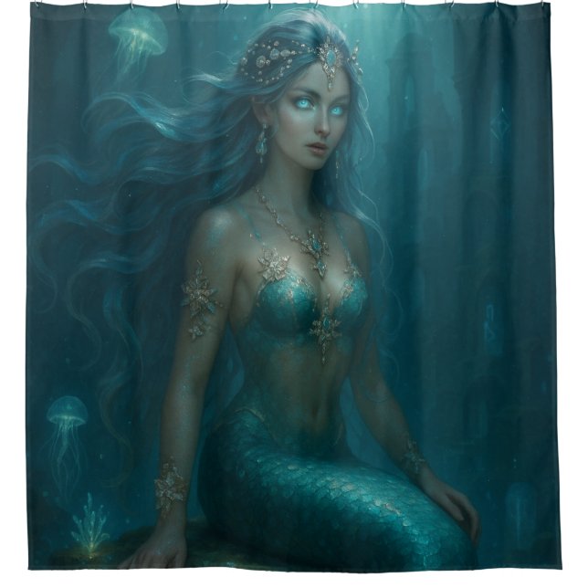 Rideaux De Douche Sirène Mystique (Devant)