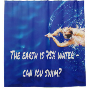 Rideaux De Douche Siwmming équipe de natation Amour à la piscine