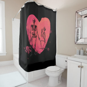 Rideaux De Douche Skeleton Love