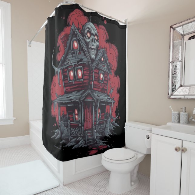 Rideaux De Douche Skulltop Manor : Un cauchemar lâché (En situation)
