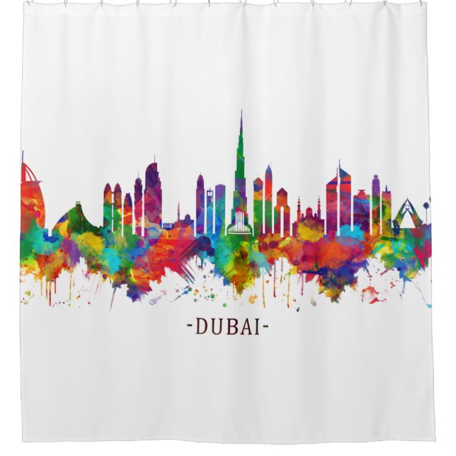 Rideaux De Douche Skyline Dubai UAE (Devant)