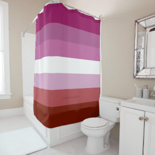 Rideaux De Douche SlipperyJoe's lesbian pride flag feminine communit