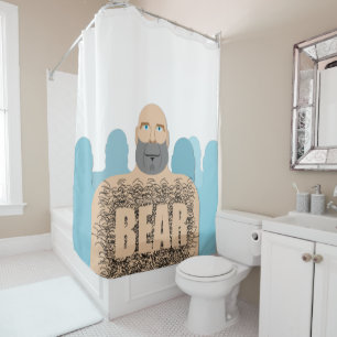 Rideaux De Douche SlipperyJoe's poilu corps ours homme corps unshave