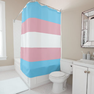 Rideaux De Douche SlipperyJoe's transgenre pride drapeau de la diver