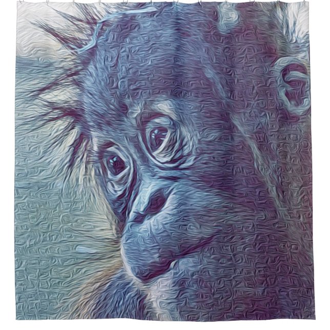 Rideaux De Douche smartmix animal-orang bébé (Devant)