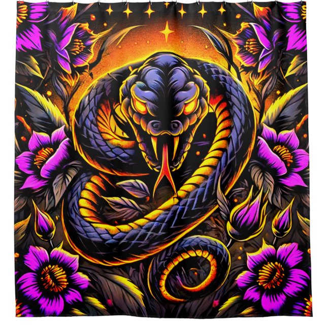 Rideaux De Douche Snake Art (Devant)