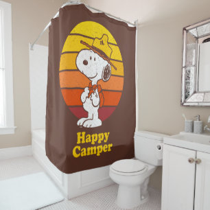 Rideaux De Douche Snoopy Scout Beagle - Happy Camper