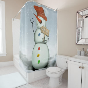 Rideaux De Douche Snowman du Pôle Nord