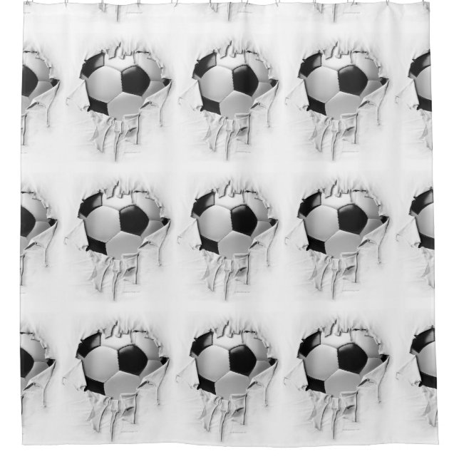 Rideaux De Douche Soccer déchiré (Devant)