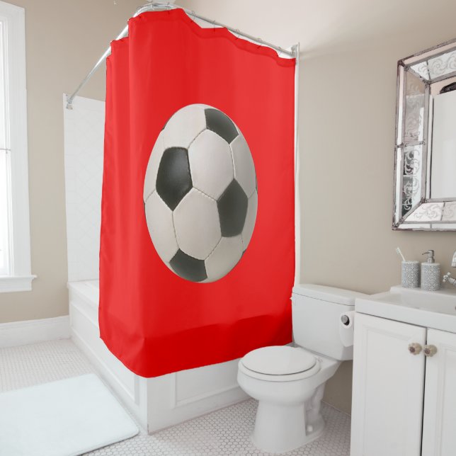 Rideaux De Douche Soccerball (En situation)