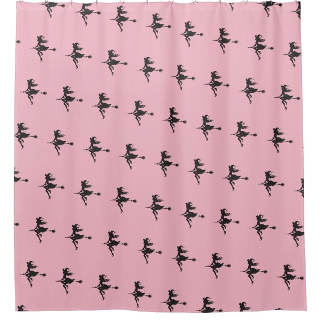 Rideaux De Douche Sorcière Broom Halloween Thunder_Cove (Devant)