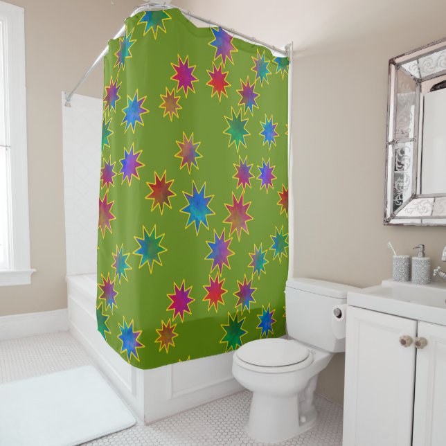 Rideaux De Douche Souhait sur une étoile dans la matinée (En situation)