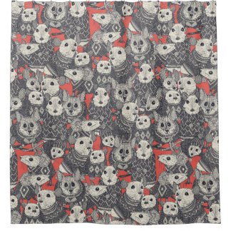 Rideaux De Douche souris chandail corail rouge