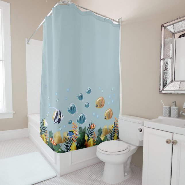 Rideaux De Douche Sous la mer (En situation)