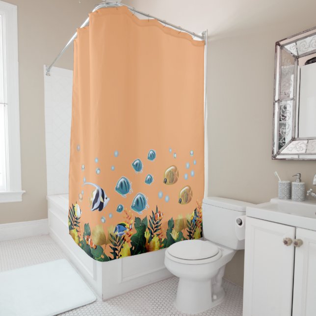 Rideaux De Douche Sous la mer (En situation)