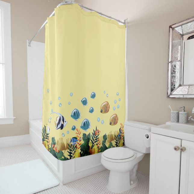Rideaux De Douche Sous la mer (En situation)