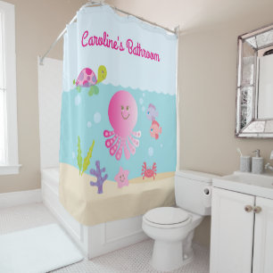 Rideaux De Douche Sous la salle de bain rose de Sea Kid's