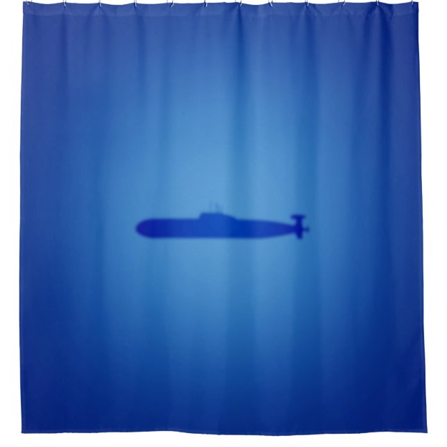 Rideaux De Douche Sous-marin bleu (Devant)