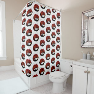 Rideaux De Douche Soyez mon joli dessin de Valentine Red Ladybug