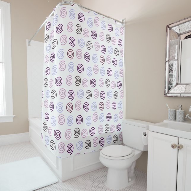 Rideaux De Douche Spirales (En situation)