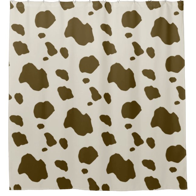 Rideaux De Douche Spots de vache Peaux Brown d'animal Imprimer (Devant)