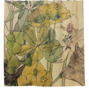 Rideaux De Douche Spurge avec les fleurs de Yham Charles Rennie Mack