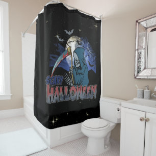 Rideaux De Douche Squelette Mal Dans La Nuit Noire Effrayant Hallowe